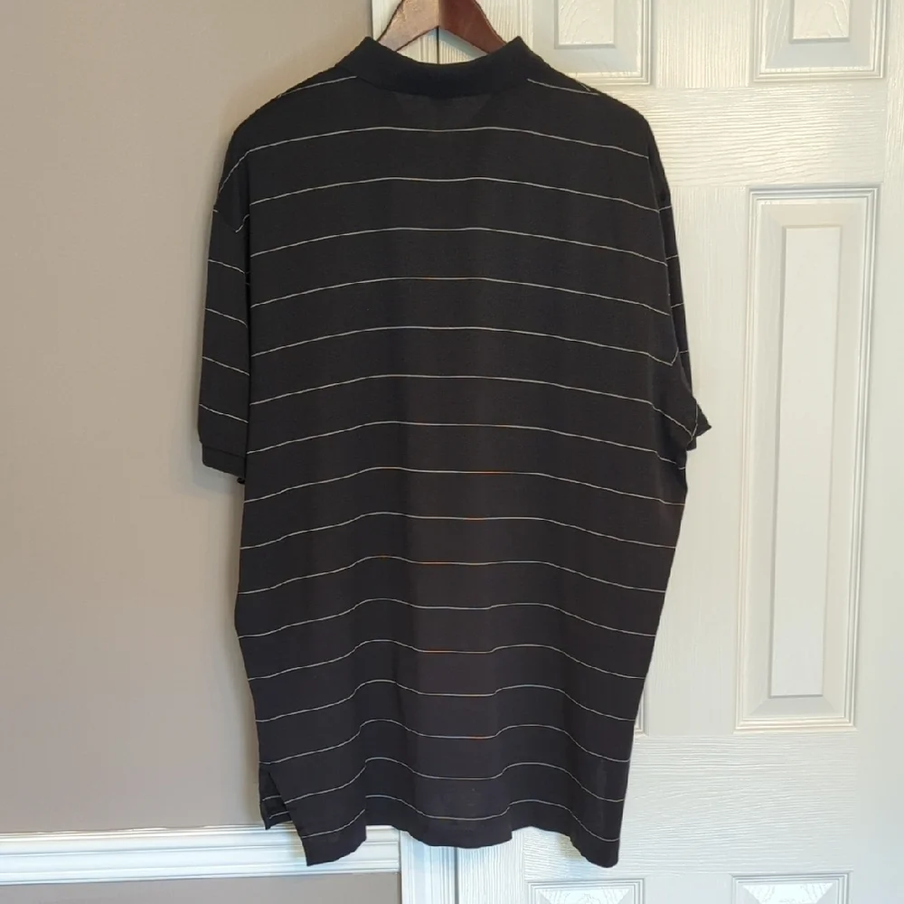 Polo by Ralph Lauren Black Polo with Thin White Stripes